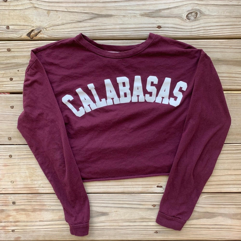 Super cute long sleeve crop top